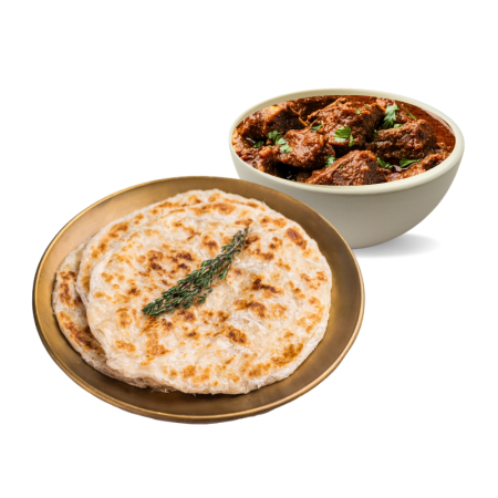 3 Coconut Roti with Black Beef Curry