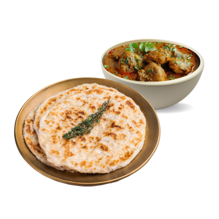 3 Coconut Roti with Black Chicken Curry