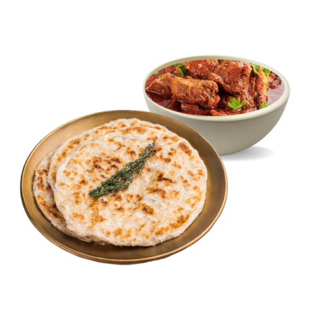 3 Coconut Roti with Black Mutton Curry